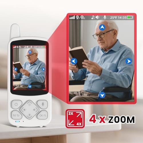 CallToU Elderly Monitor with Camera and Audio, 2-Way Talk Baby Monitors for Elderly No Wi-Fi Video Monitor for Elderly,Call Button for Elderly Home/Nursing Home Use | for Seniors, Dementia Patients 5