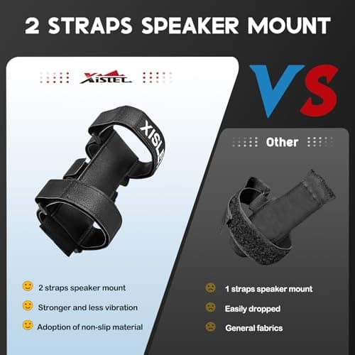 Xislet Portable Speaker Mount for UTV Sound Bar Golf Cart Ebike Scooter Boat Railing Removable Bluetooth Wireless JBL Speaker Holder Strap Fits JBL Charge 5 6 Flip 5 6 Side by Side Accessories 5