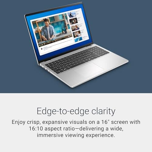 Dell 16 Laptop DC16251-16.0-inch 16:10 FHD+ Display, Intel Core 7 150U, 16GB DDR5 RAM, 1TB SSD, Intel Graphics, Windows 11 Home, Onsite Service - Platinum Silver 2