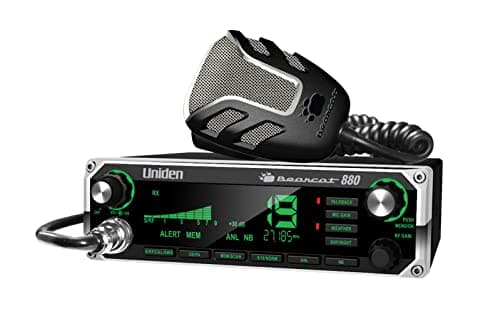 Uniden BEARCAT 880 CB Radio with 40 Channels and Large Easy-to-Read 7-Color LCD Display with Backlighting, Backlit Control Knobs/Buttons, NOAA Weather Alert, PA/CB Switch, and Wireless Mic Compatible 5
