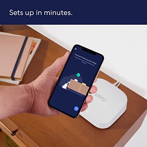 Amazon eero Pro 6E mesh wifi router - Supports internet plans up to 2.5 Gbps, Coverage up to 2,000 sq. ft., Connect 100+ devices, 1-pack 4