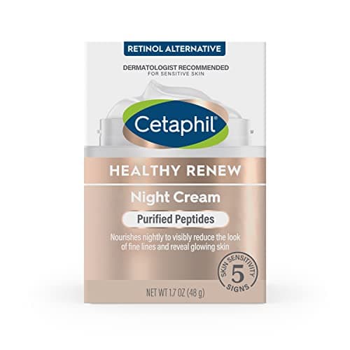 Cetaphil Healthy Renew Skin Tightening Night Cream 1.7 Oz, Wrinkle Repair Cream for Face with Peptides, Retinol Alternative Cream For Sensitive Skin, Fragrance Free 5