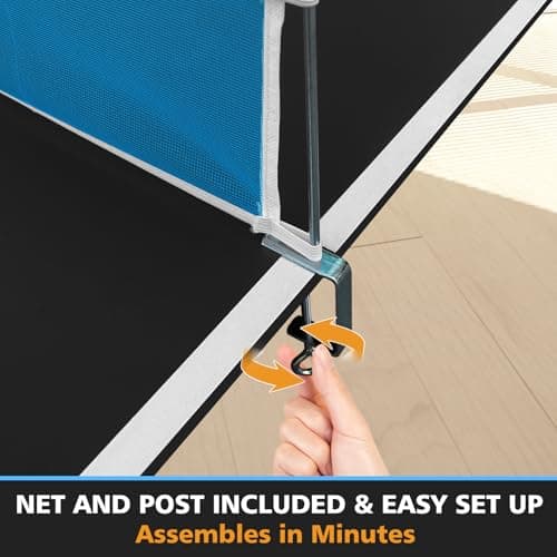 Ping Pong Table Top for Billiard Table, 7FT/8FT/9FT Foldable Table Tennis Table Topper for Pool Table, Indoor Outdoor Table Tennis Conversion Top w/Net & Premium Foam Padding (Black, 7x4 FT) 6