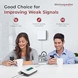 Cell Phone Signal Booster for Home, Up to 6,000 Sq Ft, Boost 5G 4G LTE for All US Carriers, Cell Phone Booster with Smart LCD Display Supports AT&T, T-Mobile, Verizon, US Cellular & More, FCC Approved 5