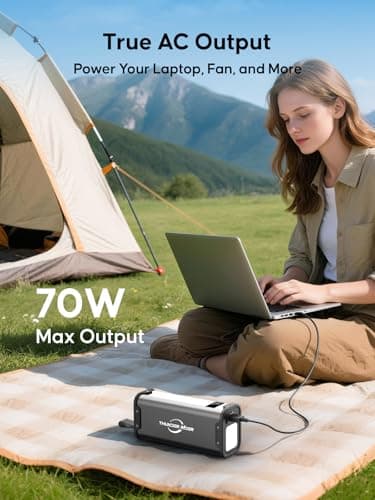 Portable Power Station 99Wh 27000mAh Camping Lithium Battery Large Power Bank with AC Outlet 70W for Home Backup Outdoor Emergency RV Van Hunting 3