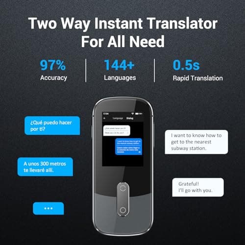 Anfier Offline Language Voice Translator Device W09 PRO for 144 Languages and Accents Photo Translation No WiFi Internet Needed for Travel Business W09 Grey 2