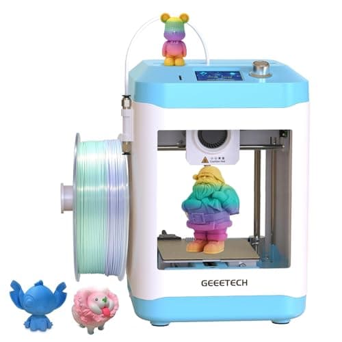 3D Printer for Kids and Beginners,Geeetech Mini 3D Printers with Auto Leveling,High Speed and Fully Open Source,Fully Assembled Direct Drive Extruder,for Home and School,Print Area 3.94×4.33×3.94 in