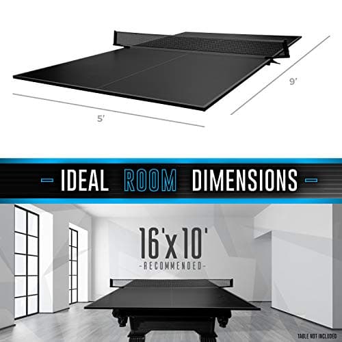 Franklin Sports Table Tennis Conversion Top - Optima Folding Conversion Top + Net - Official Size Table Tennis Top for Pool Tables, Counters + More 2