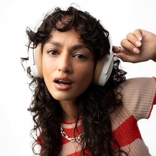 Skullcandy Hesh ANC Wireless Over-Ear Bluetooth Headphones with Extra USB-C Charging Cable, Active Noise Canceling, 22 Hrs Battery, Foldable Lightweight Design, Microphone iPhone Android - Mod White 3