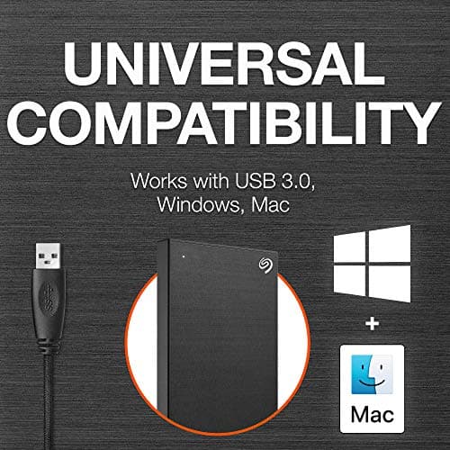 Seagate One Touch, 2TB, Password activated hardware encryption, portable external hard drive, portable external hard drive, PC, Notebook & Mac, USB 3.0, Black (STKY2000400) 4