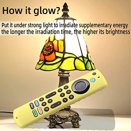 6.2 Inch Silicone Cover for 2023 Fire TV Stick 4K Max 2nd/Fir TV Omni Series/FireTV 4-Series Remote,Toshiba/Insignia FirTV Remote Cover with Lanyard(Glow Green) 4