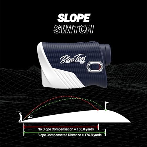 Blue Tees Golf Series 2 Pro Plus Golf Rangefinder with Slope Switch - 800 Yards Range Finder, 6X Magnification Laser Rangefinder, Advanced Flag Pole Locking with Pulse Vibration 3