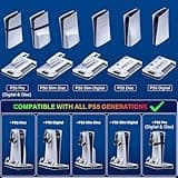 PS5/Slim/Pro Cooling Station with Controller Charging Station for Sony Console Playstation 5 Slim&Standard Disc/Digital Console, PS5 Pro Stand Cooler Accessories Incl Cooling Fan/3 USB Hubs 5