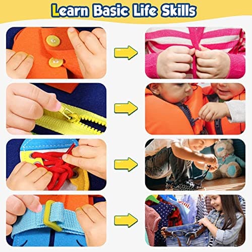 Winblo Toddler Busy Board - Montessori Toys for Toddler Boy Birthday Gift, Educational Learning Sensory Busy Book for Toddler Boys, Toddlers Activities Travel Toys for Airplane Car 5