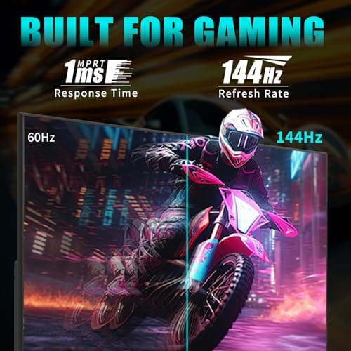 Viewedge Gaming Monitor 27 Inch FHD 144hz, 1ms IPS 1080p Computer Monitor with 110% sRGB, Bluelight Filter, HDMI & VGA Port, Support Freesync and Wall Mount 2