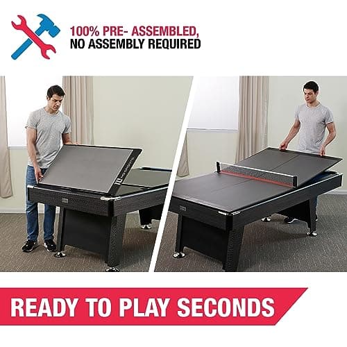 MD Sports 4-Piece Table Tennis Tabletop, Gray & Black (Midsize Conversion Top), 84'' (TT409Y19003) 5