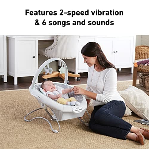 Graco Soothe ’n Sway LX Portable Baby Swing and Baby Bouncer Bouncer, Multi Direction Seat, 2 Speed Vibration, Derby 4