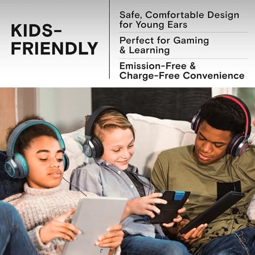 ARTIX CL750 Wired Headphones with Mic & Volume Control — Noise Isolating On-Ear Headphones for Computer and Laptop Wired, Plug in Corded Headphone Over Ear with Wire (Foldable, Aux Jack 3.5mm) 4