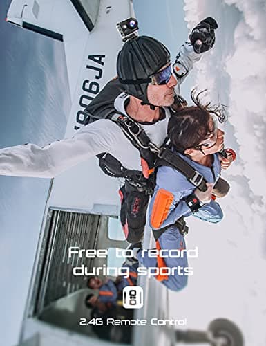 Apexcam Action Camera 4K Sports Cameras 20MP 40M 170°Wide-Angle WiFi Waterproof Underwater Camera with 2.4G Remote Control 2 Batteries 2.0'' LCD Ultra HD Cameras with Mounting Accessories Kit 3