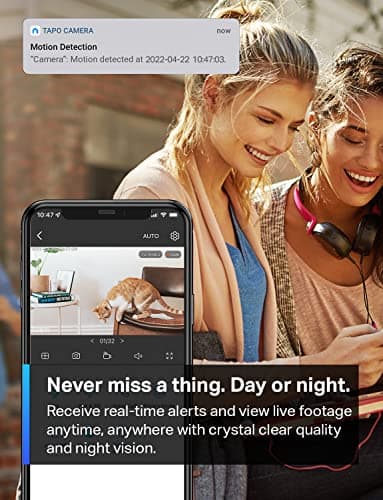 TP-Link Tapo 1080P Indoor Security Camera for Baby Monitor, Dog Camera w/Motion Detection, 2-Way Audio Siren, Night Vision, Cloud & SD Card Storage, Works w/Alexa & Google Home (Tapo C100) 2