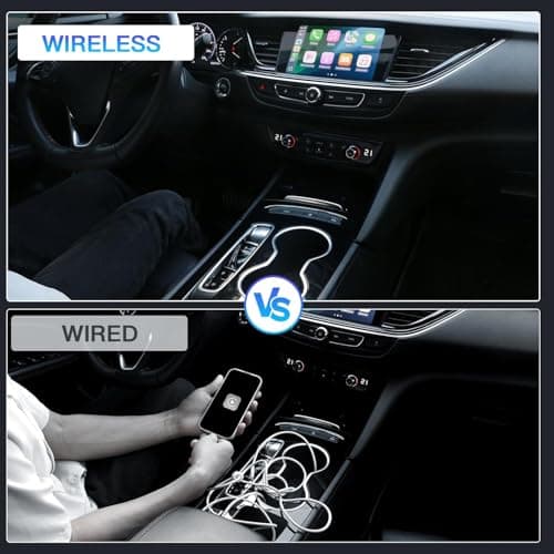 Wireless CarPlay Adapter for Apple iPhone - Converts Factory Wired to Wireless CarPlay, Plug-and-Play, Auto Connect, Compatible with Car from 2014 Onwards & iOS 10 + 3