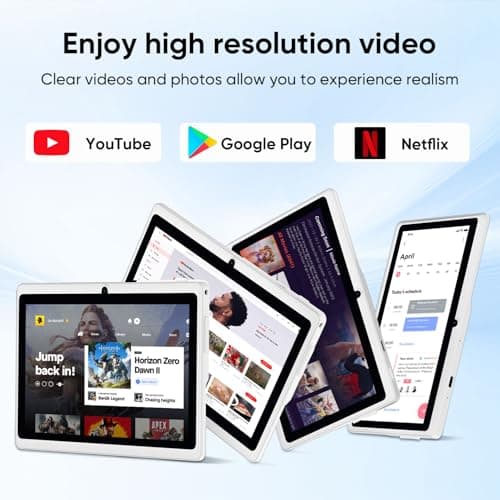 HNVHNV Android 15 Tablet 7 Inch Tablet, E-Reader, 9GB RAM 32GB ROM 1TB Expansion, Quad-core Processor, Dual Camera, 5G/2.4G WiFi, Bluetooth, Parental Control, Drop-Proof Case 3