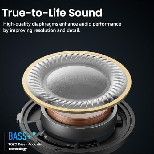 TOZO A1 Wireless Earbuds Bluetooth 5.3 Light Weight in Ear IPX5 Waterproof Headphones 2 Mic for AI Calls, Immersive Premium Sound Bass Headset with Charging Case, 32 Presets EQ Customization via App 2