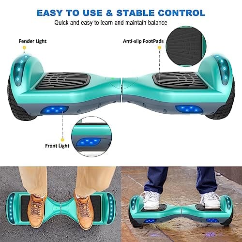 FLYING-ANT Self Balance Scooter 6.5" with Speaker and LED Lights Red 4