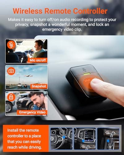 Vantrue E2 Dash Cam Front and Rear, 2.7K Upgrade Rear Cam, Dual STARVIS, 2.7K + 2.7K Dash Camera for Cars, Voice Control, WiFi, GPS, Night Vision, 24H Parking Mode, G-Sensor, 2.45" IPS, Support 512GB 5