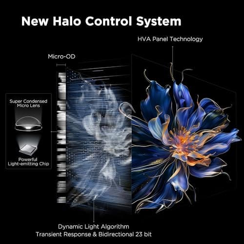 TCL 55 Inch Class QM7K Series | Mini LED QLED 4K HDR | 55QM7K, 2025 Model | 120HZ-144HZ Anti Reflective Screen Smart Google TV Dolby Atmos Onkyo Audio | Voice Remote Alexa Gaming Streaming Television 4