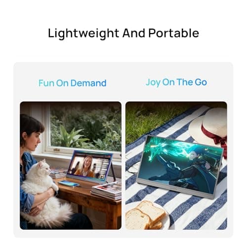 ARZOPA 17.3" Portable Monitor Gray, 1080P FHD 103% sRGB IPS Gaming Monitor Laptop Monitor with Built-in Kickstand HDMI USB C External Screen for PC Mac Phone Xbox PS5 - Z1C Plus 4