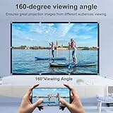 Projector Screen, DUYIKJ 84 inch Foldable Portable Rear Front Projector Screen Indoor Outdoor 4K 16:9 HD Double Sided Projection Movies Screen for Camping Party,Backyard Home Theater 5