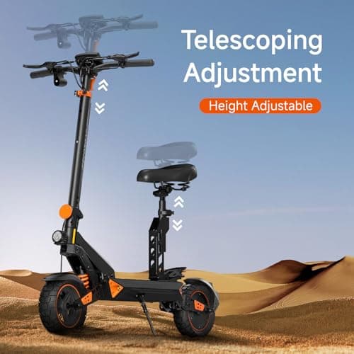 ECOROAD ET8 Electric Scooter, Powerful 1000W Motor & 32 MPH Max Speed, Electric Scooter Adults with 10" Off-Road Tires, 50 Miles Long Range, 4-Speed Modes & Cruise Control, Color Display(48V 20Ah) 2