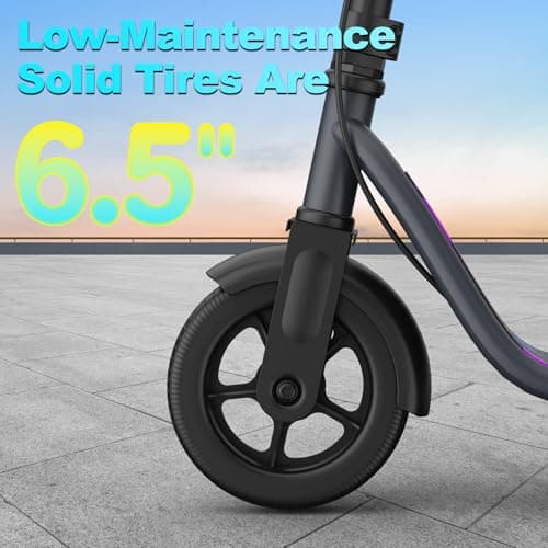 Electric Scooter for Kids Aged 6-12, LED Display, 3 Speeds, 250W Motor, Max 10 Miles Range, Top Speed 9Mph, 6.5'' Tires 5