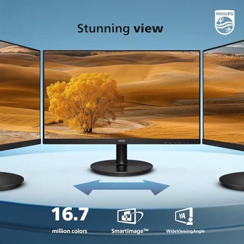 Philips New 24 inch Frameless Full HD (1920 x 1080) 100Hz Monitor, VESA, HDMI x1, VGA Port x1, Eye Care, 4 Year Advance Replacement Warranty, 241V8LB, Black 3