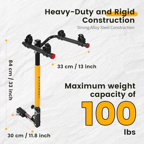 MaxxHaul 50025 Hitch Mount 2 Bike Rack For Cars, Trucks, SUV's, Minivans - 100 lb. Capacity 2