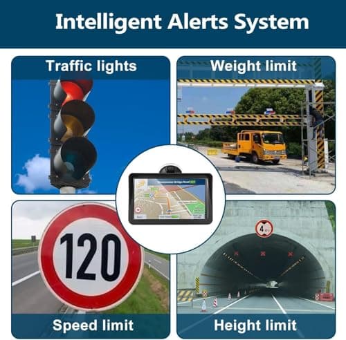 GPS Navigator for Car Truck RV, 9 inch Touch Screen Latest 2025 Map, Real Voice Spoken Turn-by-Turn Direction Reminding Navigation System for Cars, Vehicle GPS with Speed and Red Light Warning, FM 3