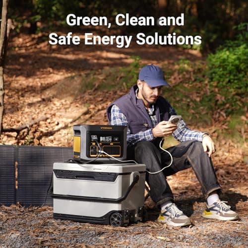 VTOMAN FlashSpeed 600 Portable Power Station 600W (1200W Peak) - 499Wh Solar Generator with LiFePO4 Battery Pack, 100W USB-C/110V AC, 60 Min Fast Charging 0-80% for Camping, Fishing, Blackout, RVs 2