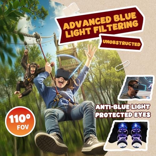 DESTEK V5 VR Headset for Phone with Controller, Anti-Blue Eyes Protected HD Lenses, 110° FOV Virtual Reality Headsets VR Goggles for iPhone 17/16/15/14/13/12/11, Samsung, Android - Black 4