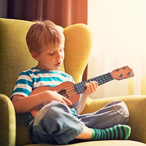 YEZI Kids Toy Classical Ukulele Guitar Musical Instrument, Brown 2