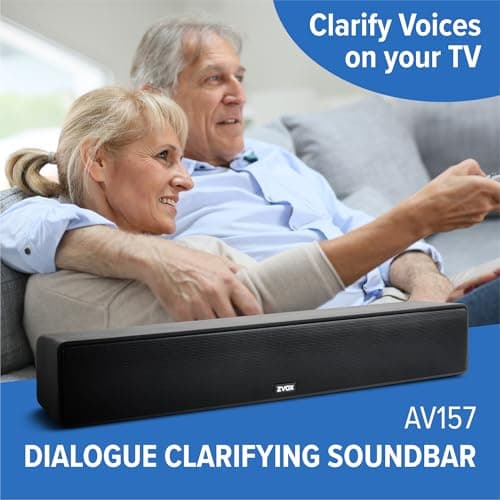ZVOX Dialogue Clarifying Sound Bar With Patented Hearing Technology - AccuVoice TV Soundbar AV157 Titanium - Twelve Levels of Voice Boost - Home Theater Audio Speakers 2