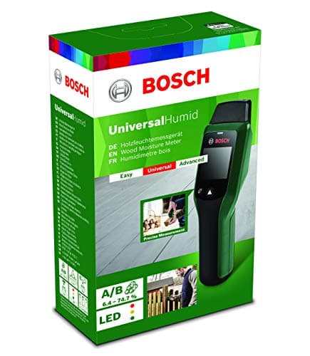 Bosch Moisture Meter UniversalHumid (Precise Results Thanks to Wood Group Selection and LED Traffic Light for Easy Interpretation) 3