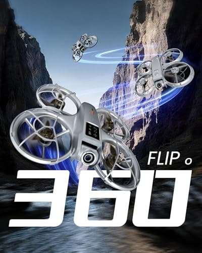 Drone with Camera - RC Quadcopter for Kids & Adults Beginners, with One Key Takeoff/Landing, Altitude Hold, Headless Mode, 3D Flip & Trajectory Flight, 3-Speed Mode, 2 Rechargeable Batteries & Carrying Case, Gray 5