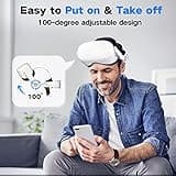 RGB Head Strap with Battery for Oculus Quest 2, 10000mAh Battery Pack for Extended 8 Hrs of Playtime, Fast Charging VR Power, Adjustable Elite Strap Enhanced Support and Balance in VR 4