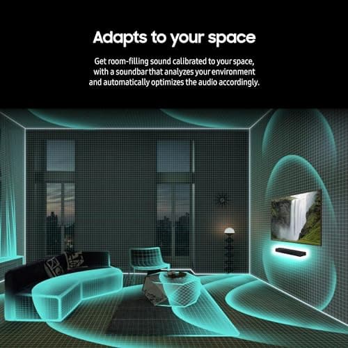 SAMSUNG S60D 5.0ch Soundbar w/Wireless Dolby Atmos Audio, All-in-One Design, Q-Symphony, SpaceFit Sound Pro, Adaptive Sound, Game Mode Pro with Alexa Built-in, HW-S60D/ZA 3