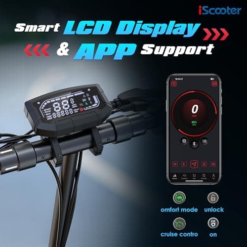 iScooter iX3 Electric Scooter,10" Off Road Pneumatic Tires,800W Motor E-Scooter Up to 25 Miles Range, Top Speed 25MPH, Adjustable Handlebar Height, Folding Commuting Escooter for Adults 5