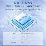 G350 Retro Handheld Game Console , G350 Retro Gaming Console 3.5'' IPS Screen Linux System Built-in 64G TF Card 20+Emulators Pre-Installed 4371 Games Retro Game Console with 3200mAh Battery Black 4