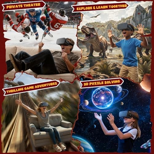 DESTEK V5 VR Headset for Phone with Controller, Anti-Blue Eyes Protected HD Lenses, 110° FOV Virtual Reality Headsets VR Goggles for iPhone 17/16/15/14/13/12/11, Samsung, Android - Black 2