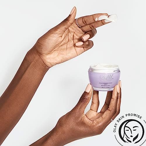 Olay Face Moisturizer, Anti-Aging Night Cream for Women - Fragrance-Free Skin Care, Instant Hydration, Anti-Wrinkle, Reduces Fine Lines, Exfoliates, Smooths Texture - Niacinamide, Amino Pepitde, 1.7Oz 2
