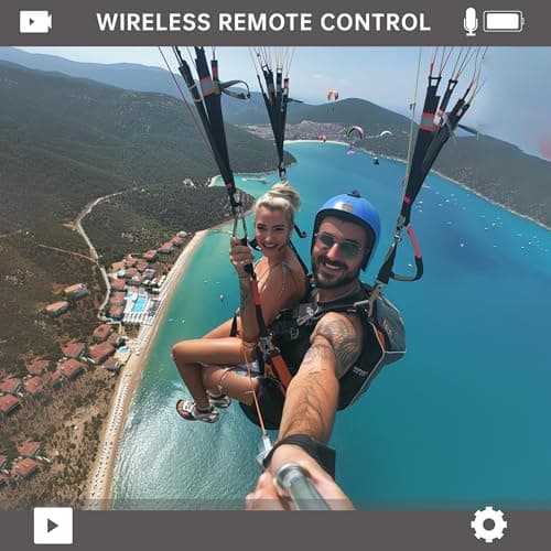 ODDV 4K60FPS 30MP Action Camera with Front LCD and Touch Rear Screens, Underwater Camera with 64GB Memory Card, 132FT Waterproof Camera, EIS, 5X Zoom, WiFi Remote Control（Black） 5